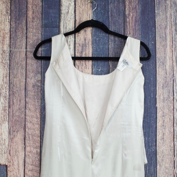 Patra Ivory Shimmer Long Dress Matron Size 16 - Picture 6 of 8